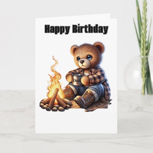 bear greeting card for Father's Day or Birthday シーズンカード (正面)