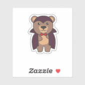 Bear Halloween Cute Devil Kids Vampire Costume シール (シート)