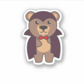 Bear Halloween Cute Devil Kids Vampire Costume シール (正面)