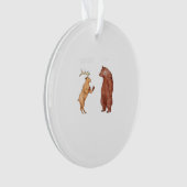 Bear Hands Oh Deer Funny Sayings PAcrylic Ornament オーナメント (正面)