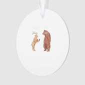 Bear Hands Oh Deer Funny Sayings PAcrylic Ornament オーナメント (正面)