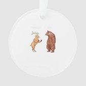 Bear Hands Oh Deer Funny Sayings PAcrylic Ornament オーナメント (正面)