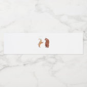 Bear Hands Oh Deer Funny Sayings Pun Gift ペットボトルラベル (シングルラベル)