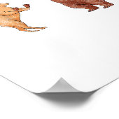 Bear Hands Oh Deer Funny Sayings Pun Gift  ポスター (角)