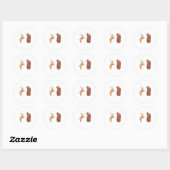 Bear Hands Oh Deer Funny Sayings Pun Gift  ラウンドシール (シート)