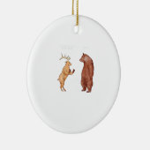 Bear Hands Oh Deer Funny Sayings Pun Gift Ornament セラミックオーナメント (右)