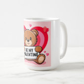 Bear hearts Be my Valentine コーヒーマグカップ (正面右)