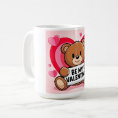 Bear hearts Be my Valentine コーヒーマグカップ (正面左)