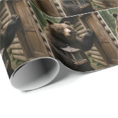 Bear Holding an Empty Bird Feeder ラッピングペーパー (ロールコーナー)