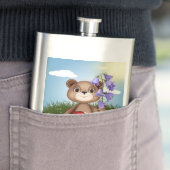 Bear Holding Bouquet Flower-30926 フラスク (インサイチュ)