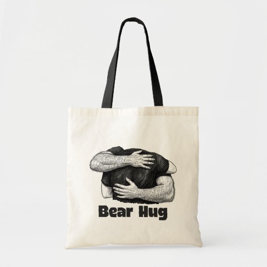Bear Hug punny gay tote bag トートバッグ (正面)