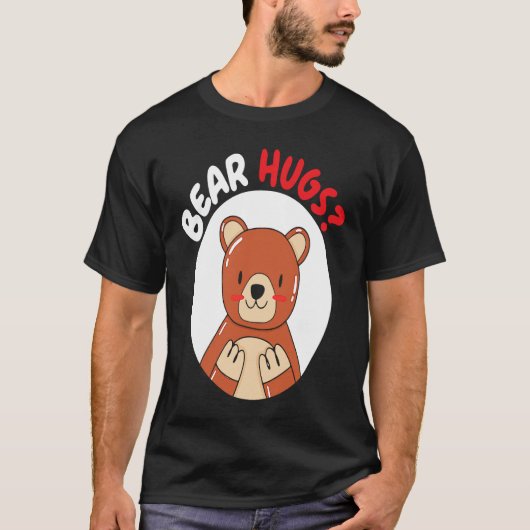Bear Hugs Bear Lover Wildlife Animal Bear Tシャツ (正面)