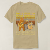 Bear I Play Guitars I Hate People and I Know Thing Tシャツ (デザイン正面)