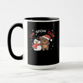 Bear I'm Snow Cute Snowman Snow Pun マグカップ (左)