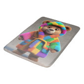 Bear in a colorful robe バスマット (アングル)