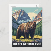 Bear in Glacier National Park Montana ポストカード (正面/裏面)