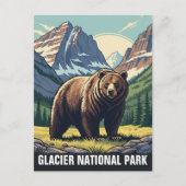 Bear in Glacier National Park Montana ポストカード (正面)