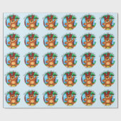 Bear in grassland birthday  ラッピングペーパー (フラット)