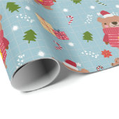 Bear in Holiday Sweater Wrapping Paper ラッピングペーパー (ロールコーナー)