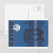 Bear in Moonlight – アラスカ，アンカレッジ ポストカード (正面/裏面)