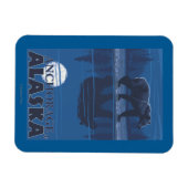 Bear in Moonlight – アラスカ,アンカレッジ マグネット (横)