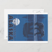 Bear in Moonlight – アラスカ,フェアバンクス ポストカード (正面/裏面)