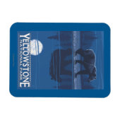 Bear in Moonlight -イエローストーン国立公園 マグネット (横)