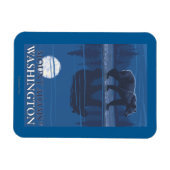 Bear in Moonlight – ワシントン山アダムス マグネット (横)