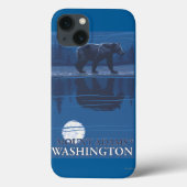 Bear in Moonlight – ワシントン山アダムス Case-Mate iPhoneケース (裏面)
