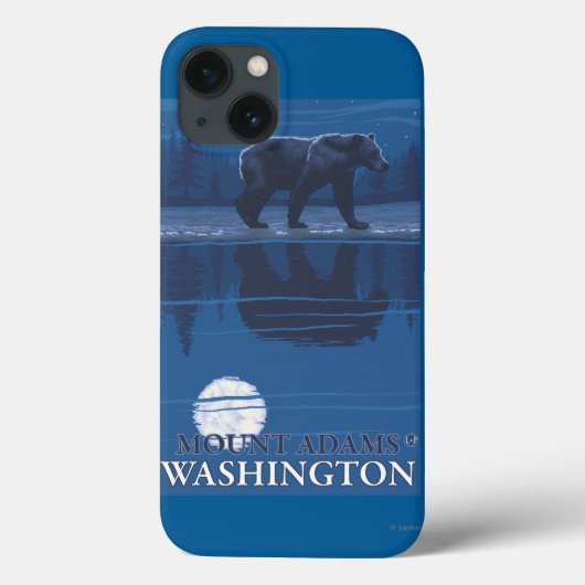 Bear in Moonlight – ワシントン山アダムス Case-Mate iPhoneケース (裏面)