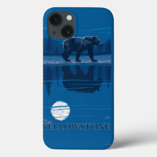 Bear in Moonlight – 西イエローストーン,モンタナ iPhone 13ケース