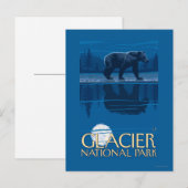 Bear in Moonlight - Glacier National Park, MT ポストカード (正面/裏面)