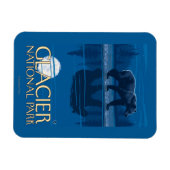 Bear in Moonlight - Glacier National Park, MT マグネット (横)