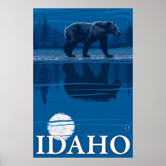 Bear in Moonlight - Idaho ポスター (正面)