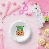 Bear In Pumpkin Sweet Bears Happy Halloween ペーパーボウル (パーティー)