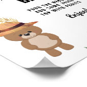 Bear In the Wood Mimosa Bar Baby Shower Welcome ポスター (角)