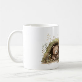 Bear in Woods Find Your Happy Place コーヒーマグカップ