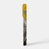 Bear in Yellow Beanie Rustic Woodland Animal iPhoneケース (左側面)