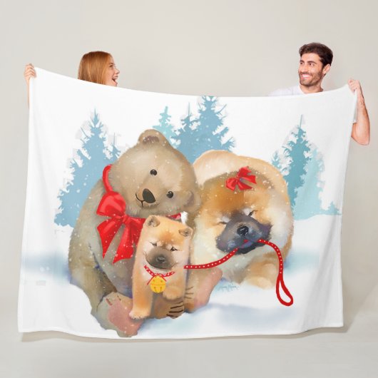 BEAR-ING GIFTS Chow & Bear フリースブランケット - 3サイズ (インサイチュ)
