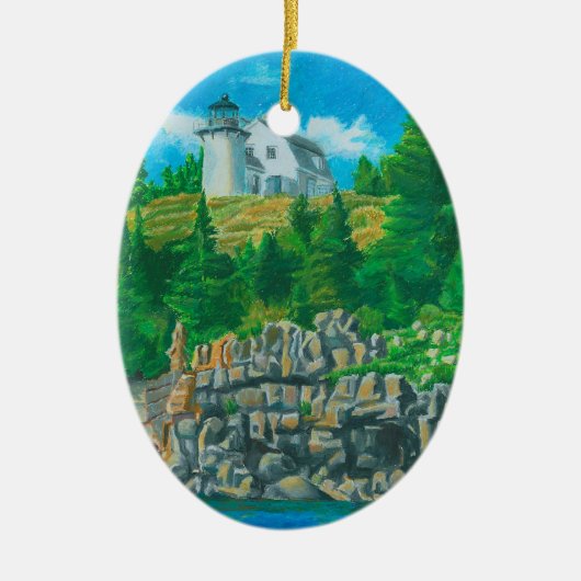 Bear Island Light Painting セラミックオーナメント (正面)