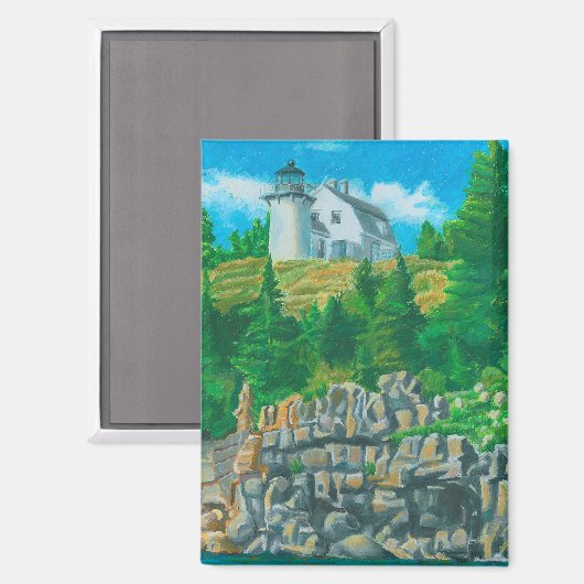 Bear Island Light Painting マグネット (正面/裏面)