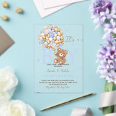 Bear It's a Boy ベビーシャワー  アクリル招待状 (インサイチュ (ウェディング))