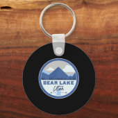 Bear Lake Utah Ut Mountains Badge Hiking Souvenir  キーホルダー (正面)