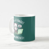 Bear-ly Awake Fully Annoyed - Panda Office Humor コーヒーマグカップ (正面左)