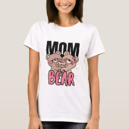 bear-mom Shirt Cute Graphic Design Tシャツ