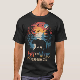 Bear Nature Lost In Woods Found Soul Mountain Tree Tシャツ
