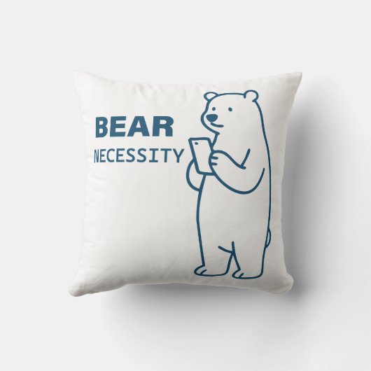 Bear Necessity クッション (裏面)