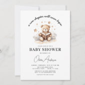 Bear New ChapterがBoy All In One Baby Shower 招待状 (正面)