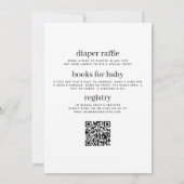 Bear New ChapterがBoy All In One Baby Shower 招待状 (裏面)