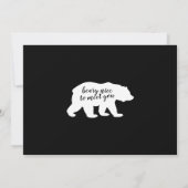 Bear Nice to Meet Youベビー写真の発表 案内状 (裏面)